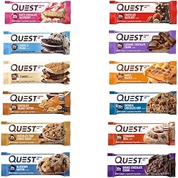 Quest Nutrition Protein Bar Adventure Variety Pack. Low Carb Meal Replacement Bar with 20 gram Protein. High Fiber, Gluten-Free 12 Count