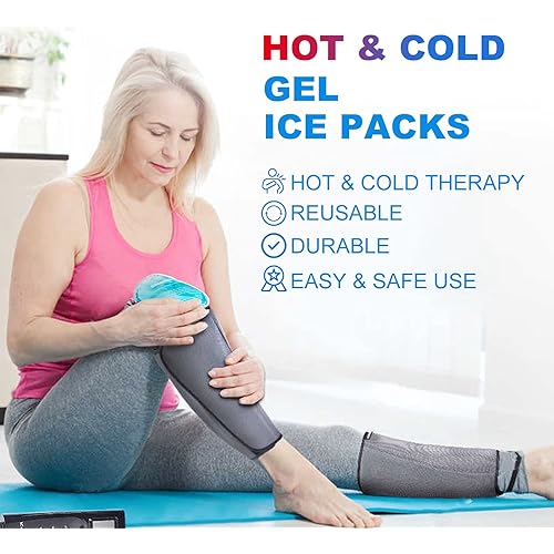 Tutmyrea Ice Packs for Injuries Reusable, 8 Pack Soft Gel Ice Pack, Hot and Cold Compress, Gel Ice Pack for Kids Boo Boo, Cold Packs for Injuries, Migraines, First Aid, Pain Relief, Wisdom Teeth