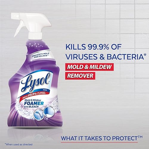 Lysol Mold & Mildew Blaster w. Bleach, Bathroom Cleaner Spray, 28oz Pack of 2