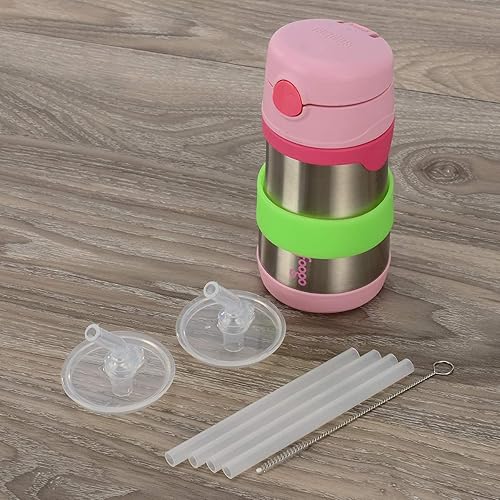 2 PCS Replacement Straws for 10 OZ THERMOS FOOGO Bottles Model BS535, BPA-FREE THERMOS Replacement Parts for FOOGO 10 oz, Included 4 Pcs THERMOS Straw Replacement