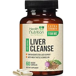 Gentle Liver Cleanse Detox & Repair - Natural 21 Herb Formula with Milk Thistle, Silymarin, Beet, Artichoke, Dandelion, Chicory Root - Premium Liver Support for Men & Women - 60 Capsules