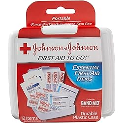 JOHNSON & JOHNSON First Aid to Go Kit 12 Items 1 Each Pack of 2