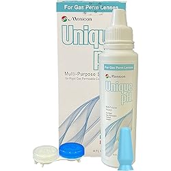 Menicon Unique pH Multi-Purpose Saline Solution 4 Oz and DMV Scleral Cup Large Contact Lens or Prosthetic Eye Handler -Remover Inserter Bundle