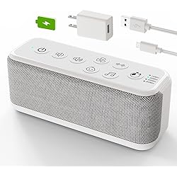 Portable Sound Machine for Adults , USB Rechargeable White Noise Machine for Office Privacy & Noise Canceling, 42 Soothing Sound with Lullabies & Fan Sounds, Auto-Off Timer & 8-Level Volume Control
