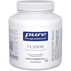 Pure Encapsulations L-Lysine | Amino Acid Supplement for Immune Support and Gum Health | 270 Capsules