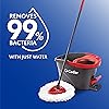 O-Cedar EasyWring Microfiber Spin Mop & Bucket Floor Cleaning System 2 Extra Refills, RedGray