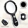 Magnifying Glass with Light, MOJINO 10X Lighted Large Handheld Reading Magnifier Glasses with 18 LED Lights for Macular Degeneration, Seniors & Kids Reading, Inspection, Coins, Jewelry, Exploring