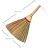 MXY Handmade Broom Soft Mini with Solid Wood Handle Retro Nature No Static Electricity Sweeping Broom Sofa, Car, Corner and More About 13 Inches Length