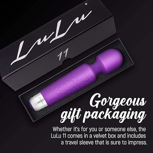 LuLu 11 Purple & LuLu 7 Black Upgraded Personal Massager - Premium with 5 Speeds 20 Patterns - Cordless Powerful and Handheld - USB Rechargeable for Back and Neck Relief