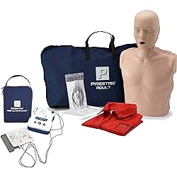CPR Adult Manikin with Feedback Prestan AED UltraTrainer, and MCR Accessories
