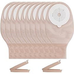 SUCONBE 25pcs Ostomy Bag with Clamp Closure, colostomy Supplies, One Piece Drainable Pouches for Ileostomy Stoma Care
