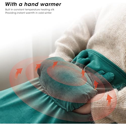 Heating Pads, USB Electric Heating Blanket Fast Heating Wool Blanket for Back, Neck, and Shoulder Pain Relief