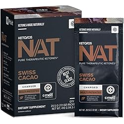 KetoOS NAT® Swiss Cacao Keto Supplements – Charged - Exogenous Ketones - BHB Salts Ketogenic Supplement for Workout Energy Boost - Fat Burner Supplements for Men and Women 20 Count