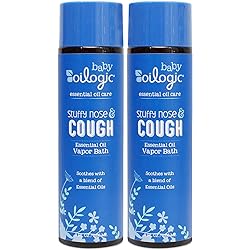 Oilogic Stuffy Nose and Cough Vapor Bath Relief for Babies & Toddlers, Essential Oil Breathe Blend - Naturally Soothes with 100% Pure Lavandin, Orange, Eucalyptus Oil & More - 266ml 9 fl oz, 2-Pack