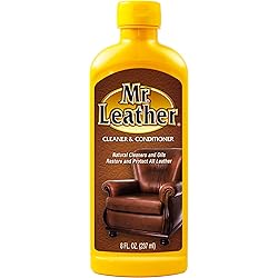Mr. Leather Cleaner and Conditioner - Leather Conditioner to Shine & Protect – Leather Protector Liquid – Use as Sofa Cleaner, Boot Cleaner, or Furniture Cleaner 8 oz