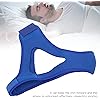 minifinker Breathable Chin Strap, Good Snoring Solution Anti‑Snoring Chin Strap Hook and Loop Design for Preventing SnoringBlue