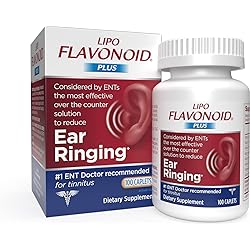 Lipo-Flavonoid Plus Ear Health Supplement | 100 Caplets | #1 ENT Doctor Recommended for Ear Ringing | Most Effective Over the Counter Tinnitus Treatment