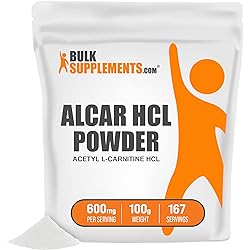 BulkSupplements.com ALCAR HCl Powder Acetyl L-Carnitine - Carnitine Supplement - Acetyl L Carnitine Powder - Amino Acids Supplement - Choline Supplements - Focus Supplement 100 Grams - 3.5 oz