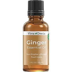 Viva Doria 100% Pure Ginger Essential Oil, Undiluted, Food Grade, Ginger Oil, 1 Fluid Ounce 30 mL Natural Aromatherapy Oil