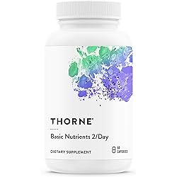 Thorne Basic Nutrients 2Day - Comprehensive Daily Multivitamin with Optimal Bioavailability - Vitamin and Mineral Formula - Gluten-Free, Dairy-Free, Soy-Free - 60 Capsules - 30 Servings