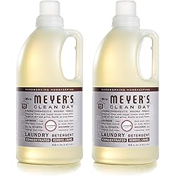 Mrs. Meyer's Liquid Laundry Detergent, Cruelty Free and Biodegradable Formula Infused with Essential Oils, Lavender Scent, 64 oz - Pack of 2 128 Loads