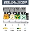 Fullicon Weekly Pill Organizer 7 Day, Easy to Open Travel Pill Box, Pill Case Pop Open for Vitamins, Fish Oils, Supplements