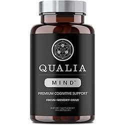 Qualia Mind Nootropics | Top Brain Supplement for Memory, Focus, Mental Energy, and Concentration with Ginkgo biloba, Alpha GPC, Bacopa monnieri, Celastrus paniculatus, DHA & More.154 Ct