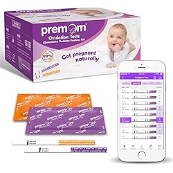 Premom Ovulation & Pregnancy Test Kit: 50 Quantitative Ovulation Strips & 20 Early Pregnancy Detction Tests Combo - Accurate Fertility Tracker OPK with Free APP, 50LH20HCG PM2-SPM1-S:5020
