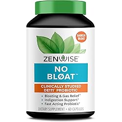 Zenwise No Bloat Supplement with Probiotics, Turmeric, and Digestive Enzymes - Bloating and Gas Relief - Ginger, Dandelion, and Cinnamon to Improve Digestion for Women & Men - Vegan Formula - 60 Count