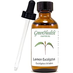 Lemon Eucalyptus – 2 fl oz 59 ml Glass Bottle 100% Pure Essential Oil – GreenHealth wGlass Dropper
