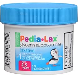 Fleet Pedia-Lax Children's Glycerin Suppositories, 12 Count