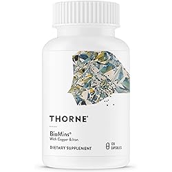 Thorne BioMins - Comprehensive Multi-Mineral Formula with Zinc, Calcium, Copper and Iron - Gluten-Free, Soy-Free, Dairy-Free - 120 Capsules