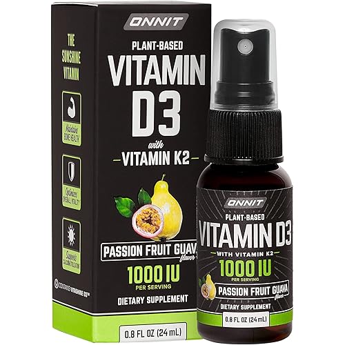 Onnit Labs, Vitamin D3 Spray K2 Passion Fruit Guava, 0.8 Fl Oz
