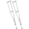 Drive Medical Adult Crutches For Walking With Underarm Pad & Handgrip, 53" - 61" Underarm Height, Grey