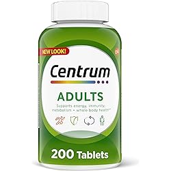 Centrum Adult MultivitaminMultimineral Supplement with Antioxidants, Zinc, Vitamin D3 and B Vitamins