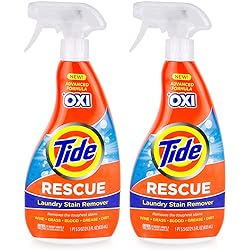 Tide Laundry Stain Remover with Oxi, Rescue Clothes, Upholstery, Carpet and more from Tough Stains 21.5 Fl Oz, Pack of 2