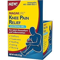 MagniLife Knee Pain Relief Soothing Gel, Reduces Swelling & Inflammation of Sore Muscles, Joint Discomfort, Injuries - All-Natural Arnica, Dragon's Blood, Cat's Claw, MSM, Witch Hazel - 4oz