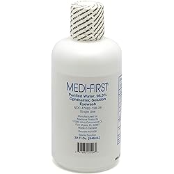 Medi-First 21526 Medi Wash Eye Saline Bottle, 32-Ounce