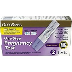 Goodsense One Step Pregnancy Test 2 Count, Purple, 2 Count