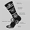 Big and Tall Diabetic Cotton Neuropathy Crew Socks, King Size Mens Athletic Crew Socks 13-16, Black - 6 pairs