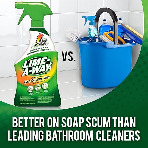 Lime-A-Way Bathroom Cleaner, Removes Lime Calcium Rust 32 oz Pack of 2