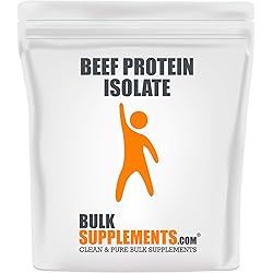 BulkSupplements.com Beef Protein Isolate - Clean Protein Powder - Dairy Free Protein Powder - Keto Friendly Protein Powder - Beef Protein Powder - Lactose Free Protein Powder 1 Kilogram - 2.2 lbs