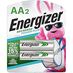 Energizer Power Plus Rechargeable AA Batteries 2 Pack, Double A Batteries