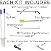 Sammons Preston - 49850 Complete Hip Replacement Kit, Recovery Kit with Assorted Daily Living Tools Including Sock Aid, 24" Shoehorn, 26" Reacher Tool, Bath Sponge, Dressing Stick, 26" Shoelaces