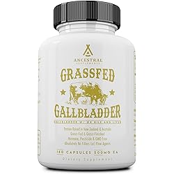 Ancestral Supplements Gallbladder w Ox Bile & Liver — Supports Gallbladder, Bile Flow & Digestive Health 180 Capsules