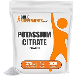 BulkSupplements.com Potassium Citrate Powder - Potassium Supplement - Potassium Powder - Electrolyte Supplements - Potassium Citrate Supplement 1 Kilogram - 2.2 lbs