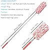 Tonmp 4 Pcs Microfiber Duster, Microfiber Hand Duster Washable Microfibre Cleaning Tool Extendable Dusters for Cleaning Office, Car, Computer, Air Condition, Washable Duster