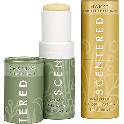 Scentered DE-Stress & Happy Aromatherapy Balm Stick Bundle - Set of 2 - Supports Relaxation & Calmness - Promotes Positivity & Happiness