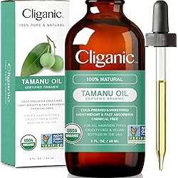 Cliganic USDA Organic Tamanu Oil, 100% Pure - For Face, Hair & Skin | Natural Cold Pressed Unrefined Hexane-Free