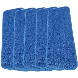 Microfiber Spray Mop Replacement Heads for WetDry Mops Compatible with Bona Floor Care System 5 Pack